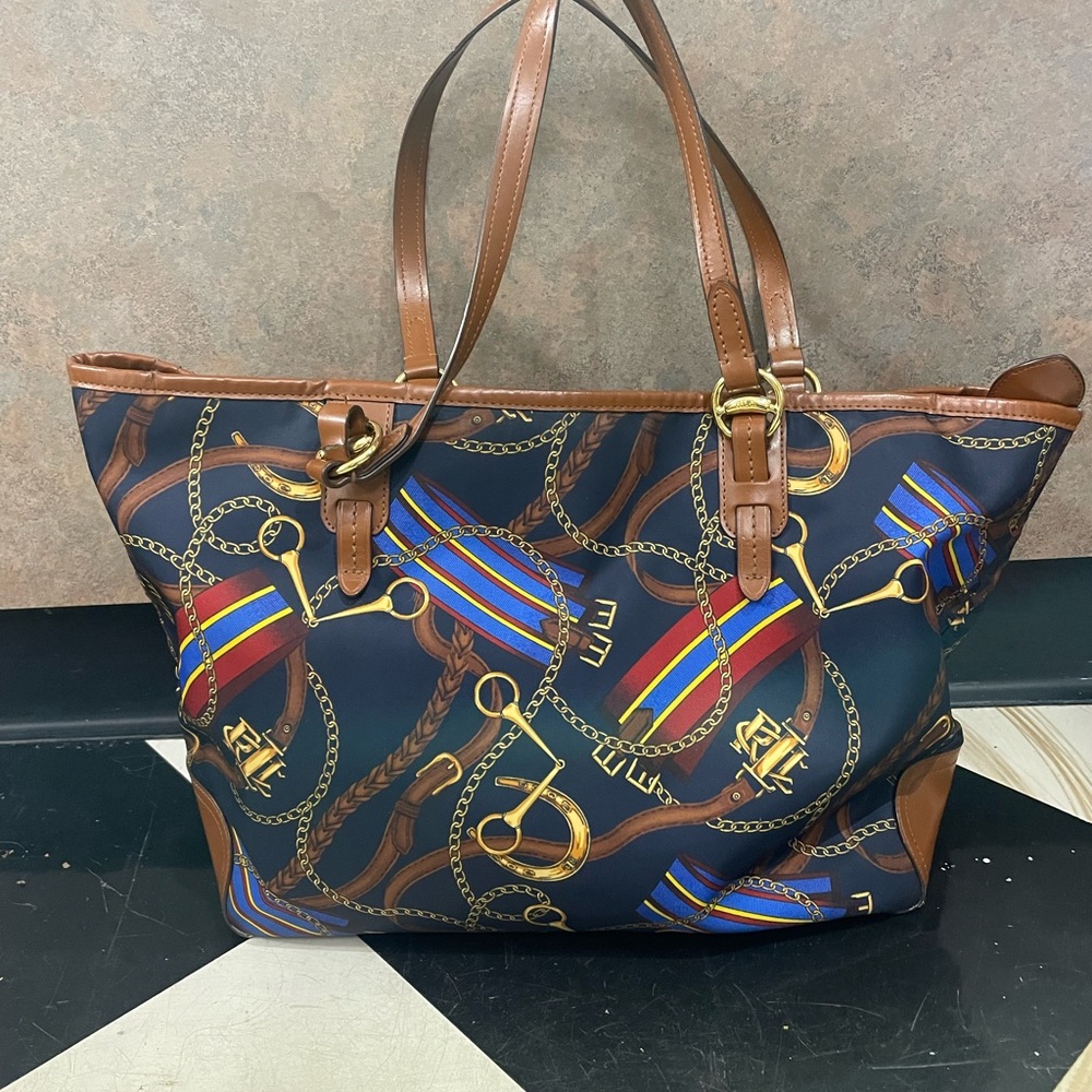 Ralph Lauren multi colored tote.